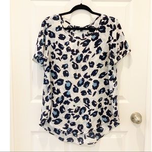Premise Blue Leopard Top
